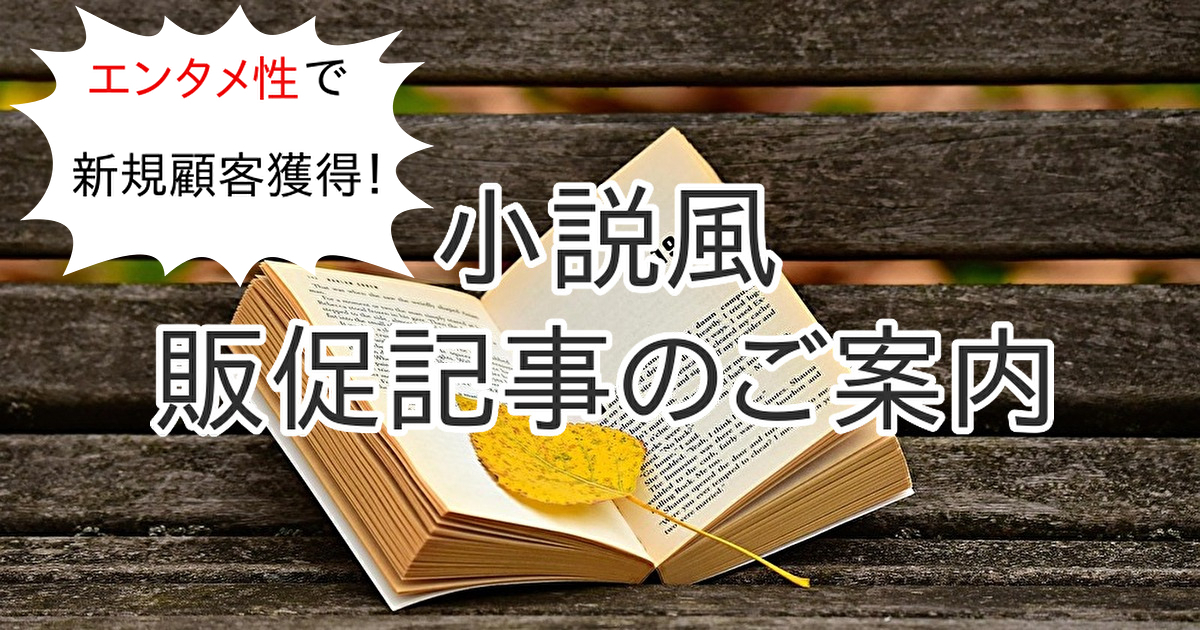 小説風販促記事のご案内